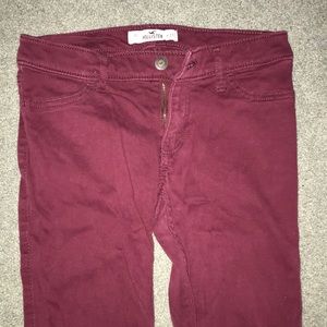 Hollister Burgundy Stretch Super Skinny Jeans